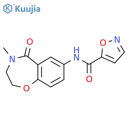 N-(4-methyl-5-oxo-2,3,4,5-tetrahydro-1,4-benzoxazepin-7-yl)-1,2-oxazole-5-carboxamide structure