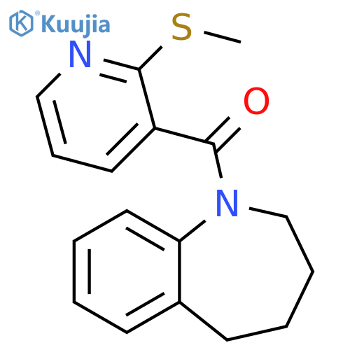 [2-(Methylthio)-3-pyridinyl](2,3,4,5-tetrahydro-1H-1-benzazepin-1-yl)methanone structure