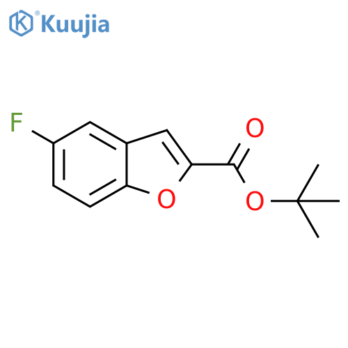 2-Benzofurancarboxylic acid, 5-fluoro-, 1,1-dimethylethyl ester structure