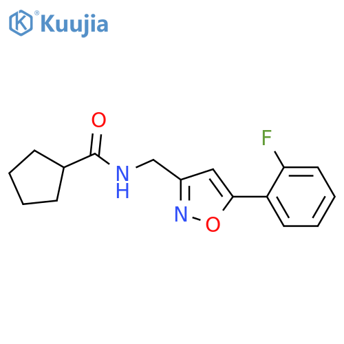 N-{5-(2-fluorophenyl)-1,2-oxazol-3-ylmethyl}cyclopentanecarboxamide structure