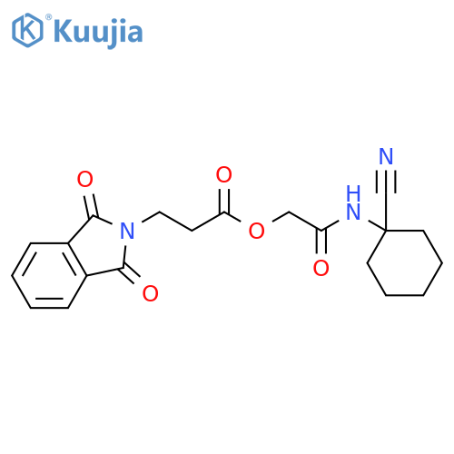 (1-cyanocyclohexyl)carbamoylmethyl 3-(1,3-dioxo-2,3-dihydro-1H-isoindol-2-yl)propanoate structure