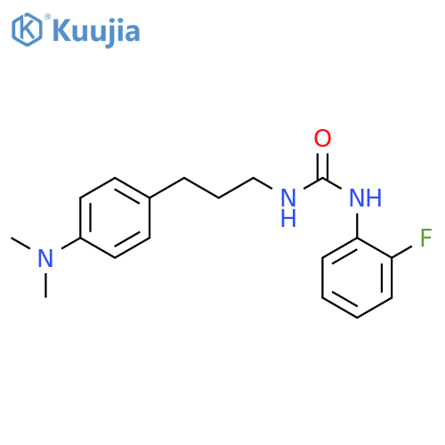 1-{3-4-(dimethylamino)phenylpropyl}-3-(2-fluorophenyl)urea structure