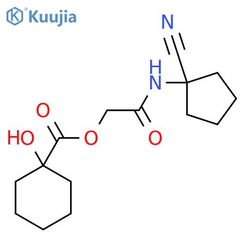 [(1-Cyanocyclopentyl)carbamoyl]methyl 1-hydroxycyclohexane-1-carboxylate structure