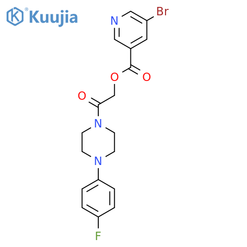 2-[4-(4-Fluorophenyl)piperazin-1-yl]-2-oxoethyl 5-bromopyridine-3-carboxylate structure