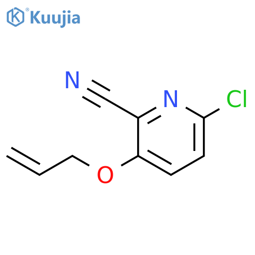 6-chloro-3-(prop-2-en-1-yloxy)pyridine-2-carbonitrile structure