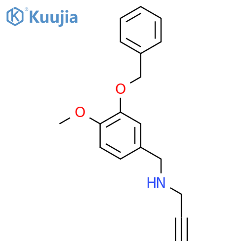 {3-(benzyloxy)-4-methoxyphenylmethyl}(prop-2-yn-1-yl)amine structure