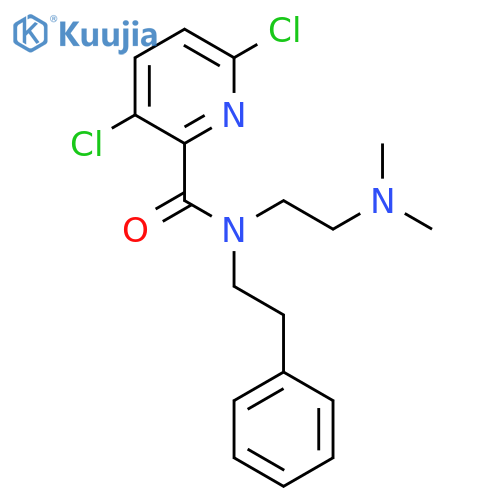 3,6-dichloro-N-[2-(dimethylamino)ethyl]-N-(2-phenylethyl)pyridine-2-carboxamide structure