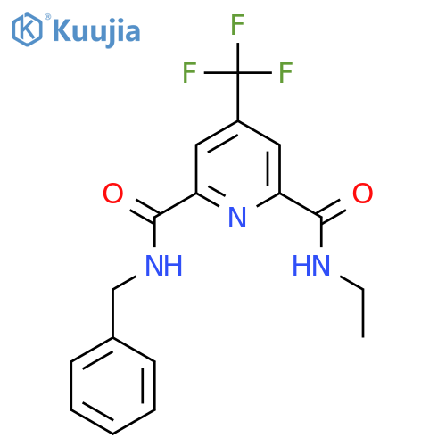 N2-Benzyl-N6-ethyl-4-(trifluoromethyl)pyridine-2,6-dicarboxamide structure