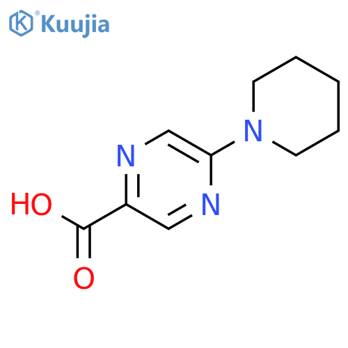 5-(Piperidin-1-yl)pyrazine-2-carboxylic acid structure