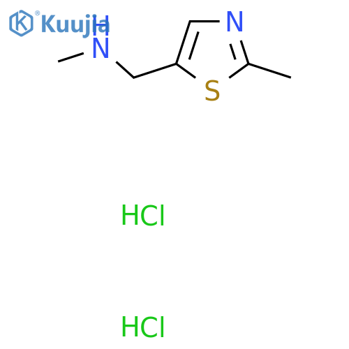 Methyl[(2-methyl-1,3-thiazol-5-yl)methyl]amine dihydrochloride structure