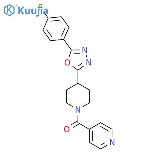 4-{4-5-(4-fluorophenyl)-1,3,4-oxadiazol-2-ylpiperidine-1-carbonyl}pyridine structure