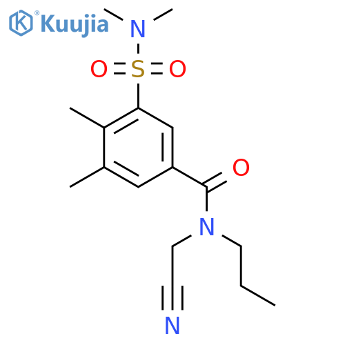 N-(cyanomethyl)-3-(dimethylsulfamoyl)-4,5-dimethyl-N-propylbenzamide structure