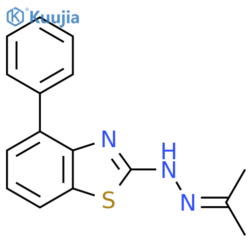 4-Phenyl-2-[2-(propan-2-ylidene)hydrazinyl]-1,3-benzothiazole structure