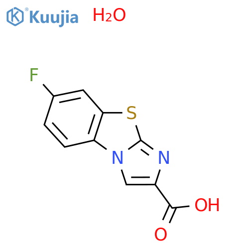 7-Fluoro-benzo[d]imidazo[2,1-b]thiazole-2-carboxylic acid hydrate structure
