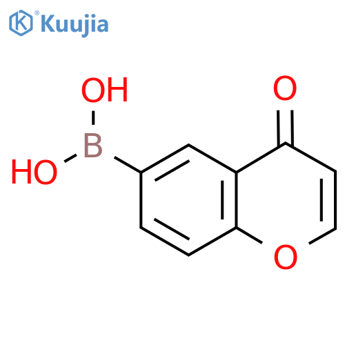(4-oxo-4H-chromen-6-yl)boronic acid structure