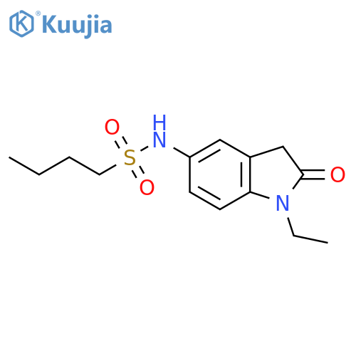N-(1-ethyl-2-oxo-2,3-dihydro-1H-indol-5-yl)butane-1-sulfonamide structure