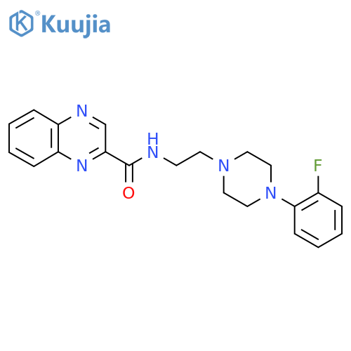 N-{2-[4-(2-fluorophenyl)piperazin-1-yl]ethyl}quinoxaline-2-carboxamide structure