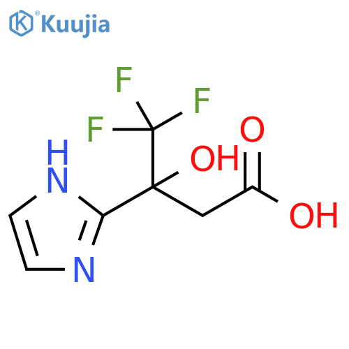 4,4,4-trifluoro-3-hydroxy-3-(1H-imidazol-2-yl)butanoic acid structure