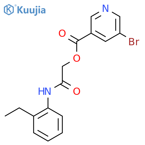 [(2-ethylphenyl)carbamoyl]methyl 5-bromopyridine-3-carboxylate structure
