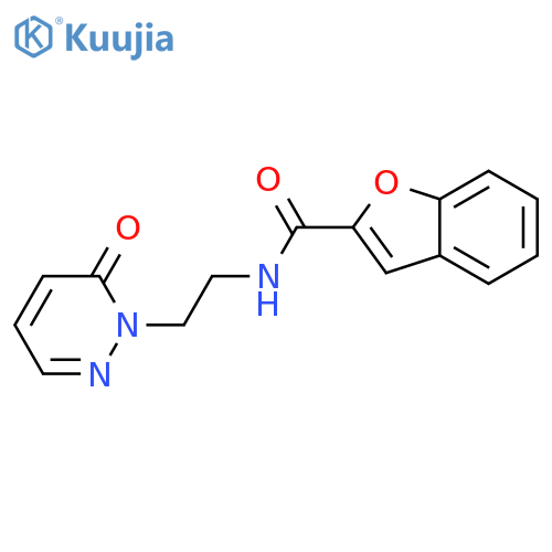 N-2-(6-oxo-1,6-dihydropyridazin-1-yl)ethyl-1-benzofuran-2-carboxamide structure