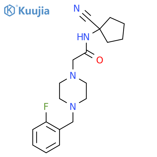N-(1-cyanocyclopentyl)-2-{4-[(2-fluorophenyl)methyl]piperazin-1-yl}acetamide structure
