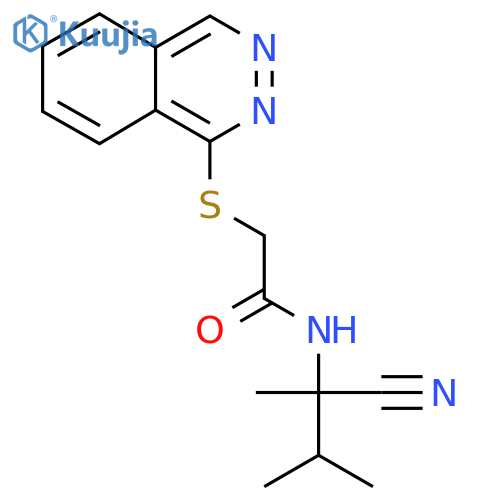 N-(1-cyano-1,2-dimethylpropyl)-2-(phthalazin-1-ylsulfanyl)acetamide structure