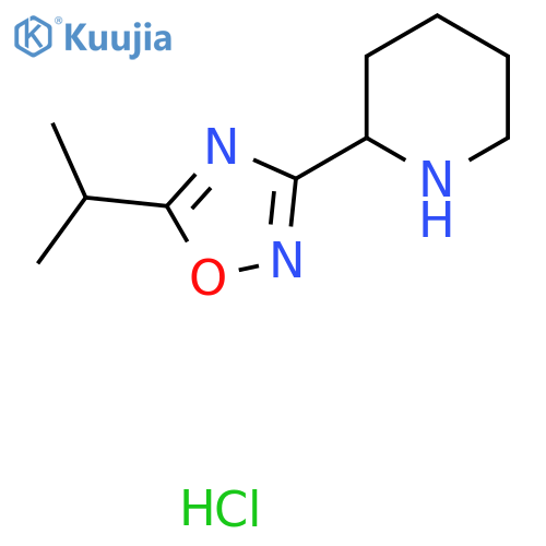 3-Piperidin-2-yl-5-propan-2-yl-1,2,4-oxadiazole Hydrochloride structure