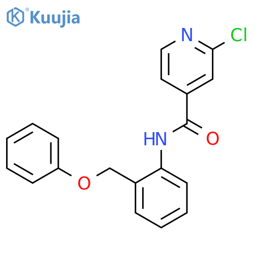 2-chloro-N-[2-(phenoxymethyl)phenyl]pyridine-4-carboxamide structure