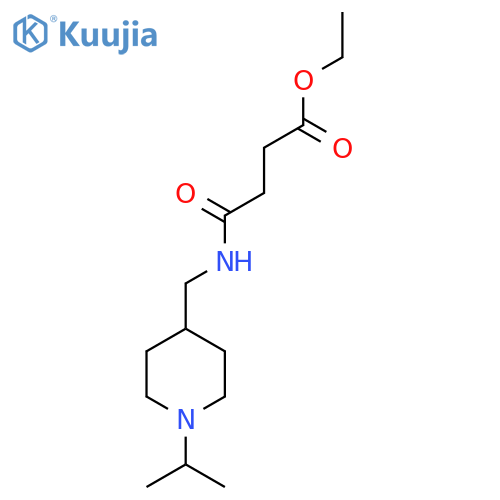 ethyl 3-({1-(propan-2-yl)piperidin-4-ylmethyl}carbamoyl)propanoate structure