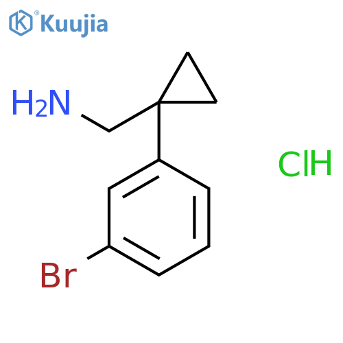 (1-(3-Bromophenyl)cyclopropyl)methanamine hydrochloride structure