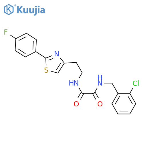 N'-(2-chlorophenyl)methyl-N-{2-2-(4-fluorophenyl)-1,3-thiazol-4-ylethyl}ethanediamide structure