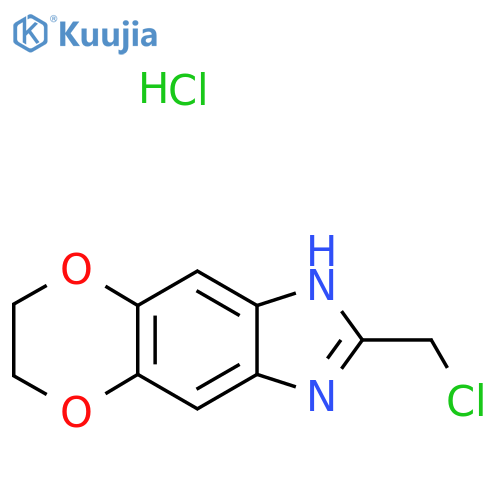 2-(Chloromethyl)-6,7-dihydro-1H-1,4dioxino2,3-fbenzimidazole hydrochloride structure