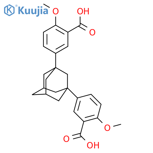 3,3'-Tricyclo3.3.1.1~3,7~decane-1,3-diylbis(6-methoxybenzoic acid) structure