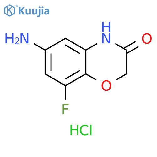6-amino-8-fluoro-2H-1,4-benzoxazin-3(4H)-one hydrochloride structure