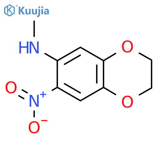 N-Methyl-7-nitro-2,3-dihydro-1,4-benzodioxin-6-amine structure