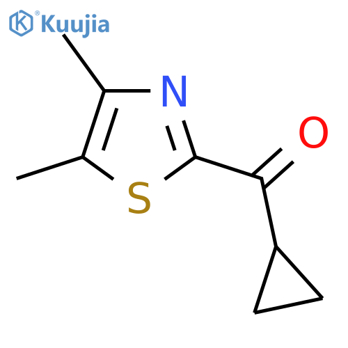 2-cyclopropanecarbonyl-4,5-dimethyl-1,3-thiazole structure