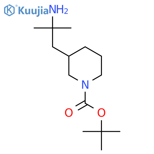 tert-butyl 3-(2-amino-2-methylpropyl)piperidine-1-carboxylate structure