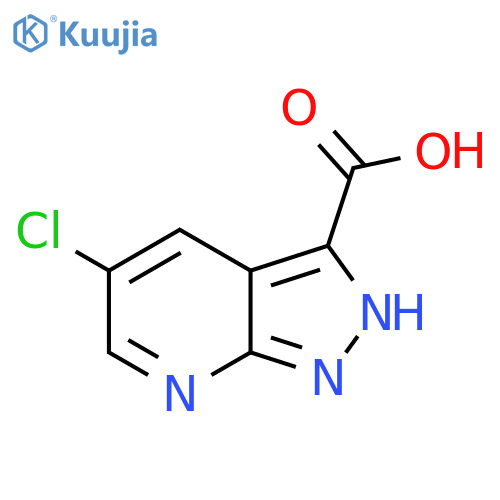 5-chloro-1H-pyrazolo[3,4-b]pyridine-3-carboxylic acid structure