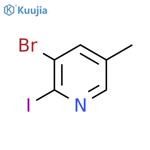 3-Bromo-2-iodo-5-methylpyridine structure