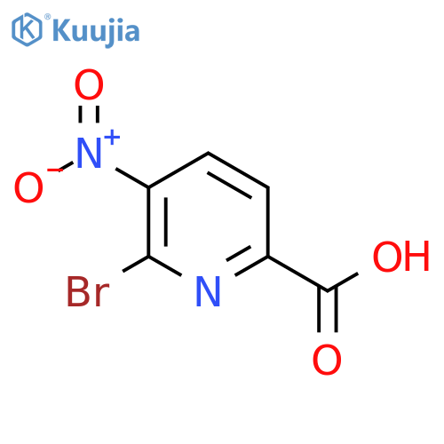 6-bromo-5-nitropyridine-2-carboxylic acid structure