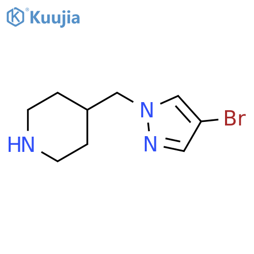 4-[(4-bromo-1H-pyrazol-1-yl)methyl]piperidine structure