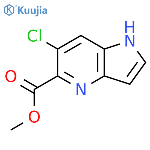 methyl 6-chloro-1H-pyrrolo[3,2-b]pyridine-5-carboxylate structure