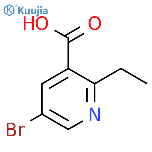 5-bromo-2-ethylpyridine-3-carboxylic acid structure