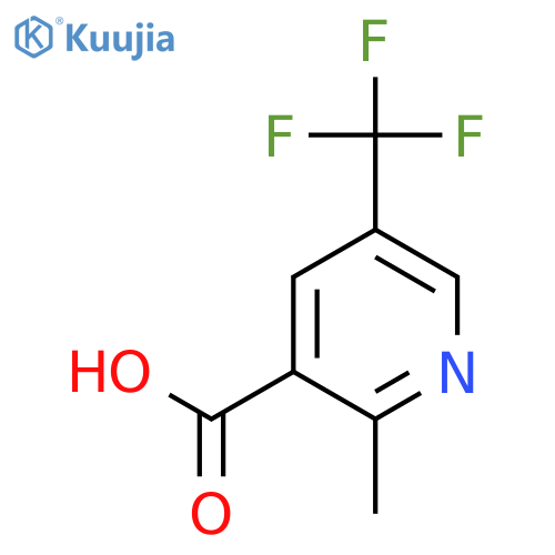 2-methyl-5-(trifluoromethyl)pyridine-3-carboxylic acid structure