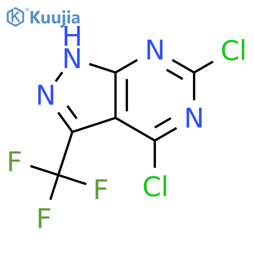 4,6-Dichloro-3-(trifluoromethyl)-1H-pyrazolo3,4-dpyrimidine structure