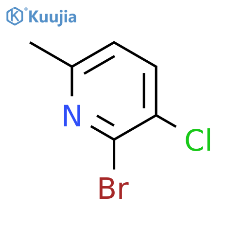2-Bromo-3-chloro-6-methylpyridine structure