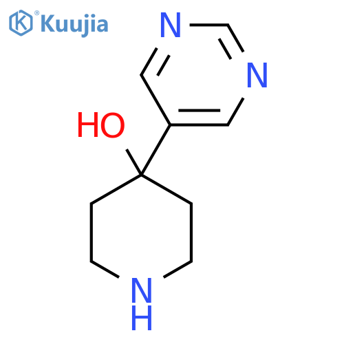 4-(Pyrimidin-5-yl)piperidin-4-ol structure