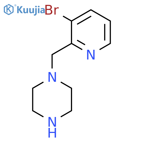1-(3-bromopyridin-2-yl)methylpiperazine structure