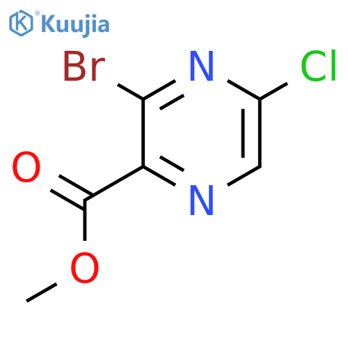 Methyl 3-bromo-5-chloro-pyrazine-2-carboxylate structure
