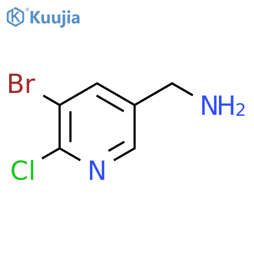 (5-Bromo-6-chloropyridin-3-yl)methanamine structure